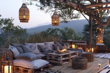 Jak urządzić taras w stylu rustykalnym z meblami wykonanymi z drewna