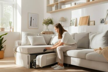 Jak dbać o narożniki z funkcją rozkładania w przestrzeniach małych salonów