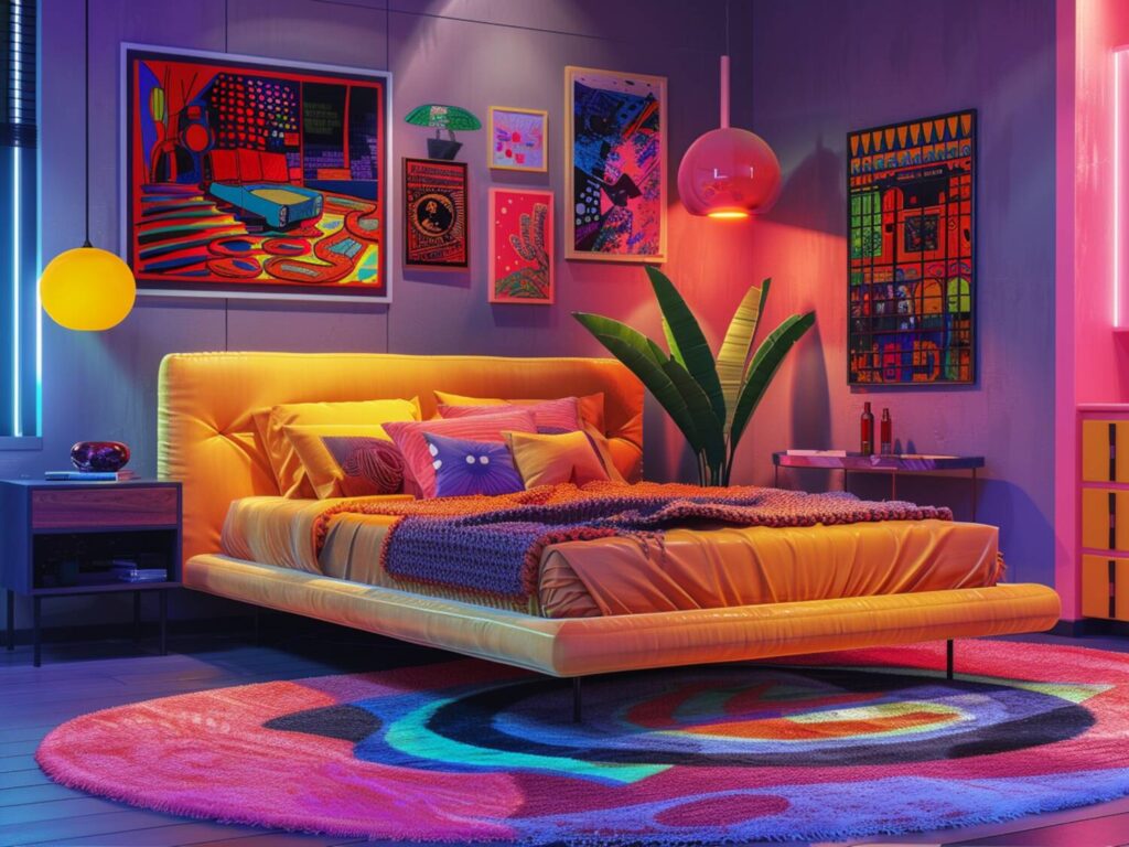 10 inspiracji na sypialnie w stylu retro z aksamitnymi meblami