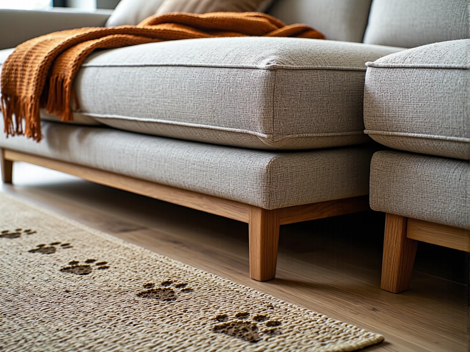 Bezpieczne odkurzanie narożnika plamoodpornego miękką szczotką