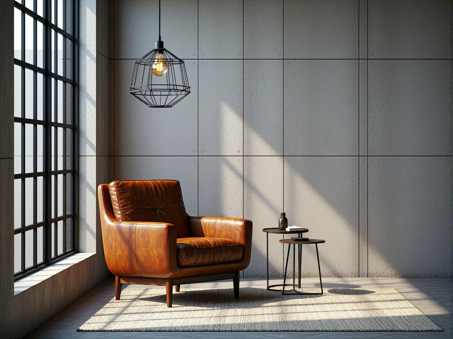 Zasady doboru oświetlenia w industrialnym salonie z cegłą