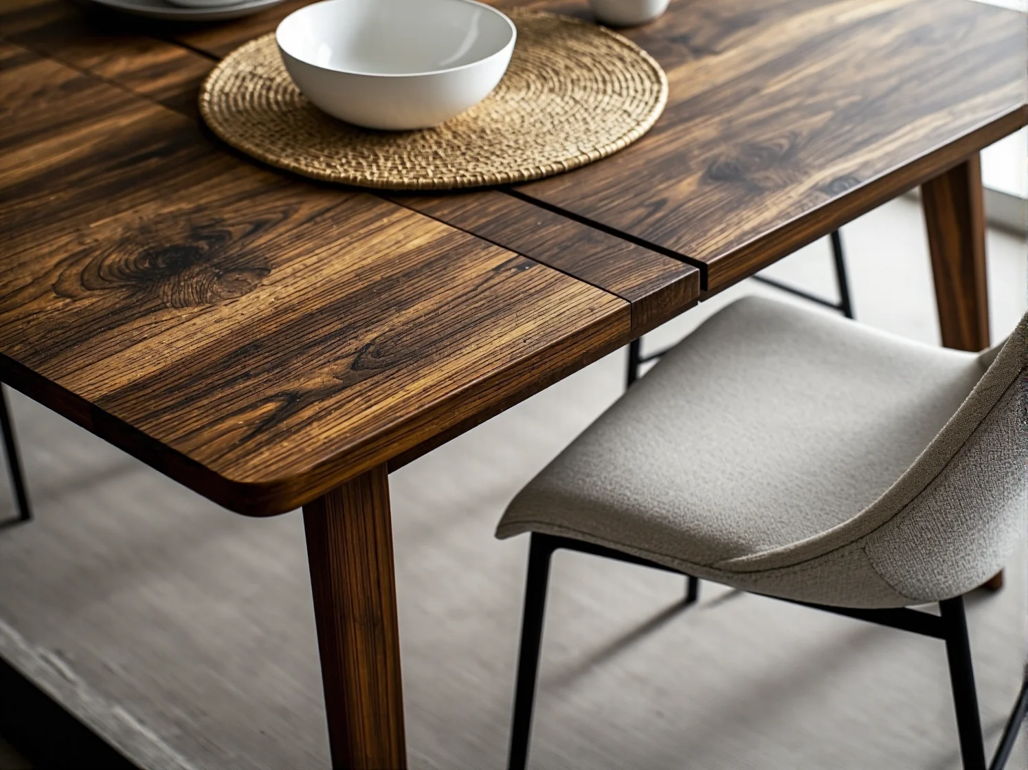 Funkcjonalna strefa jadalna połączona z małym salonem