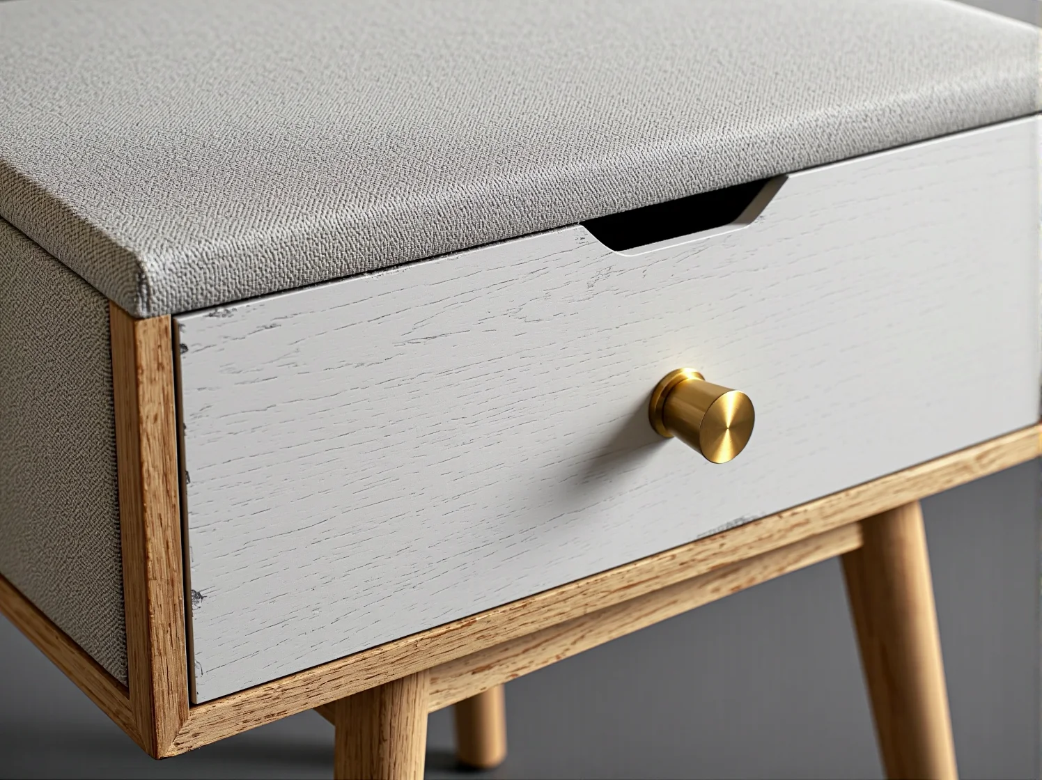 Malowanie starej komody na biały kolor charakterystyczny dla stylu skandynawskiego