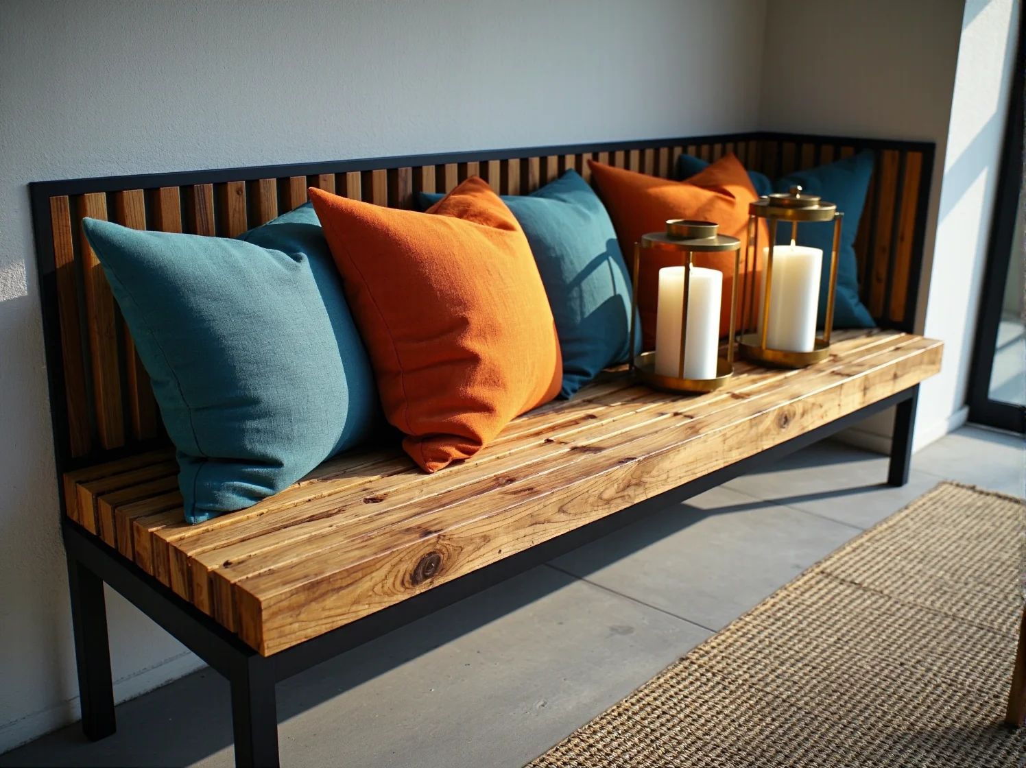 Klimatyczne oświetlenie tarasu podkreślające nocną panoramę miasta