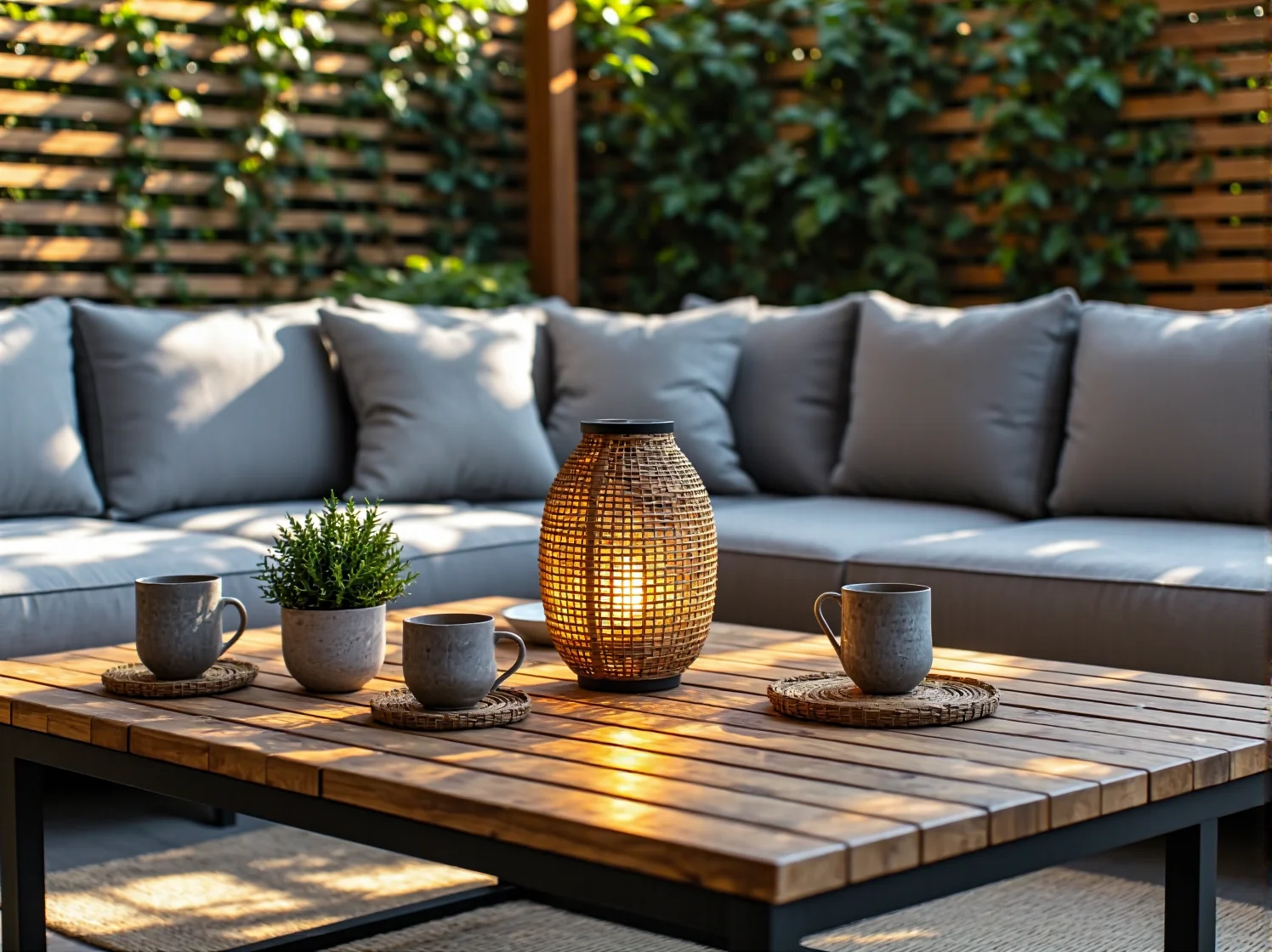 Różne rodzaje oświetlenia solarnego do ogrodu na drewnianym stole